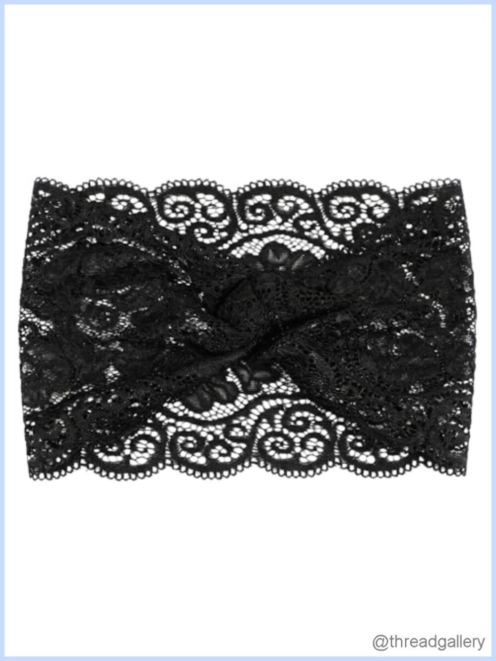 Wide Stretchy Lace Headband - Women's Church Headwrap, Black Lace Headband